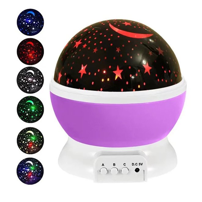 br-11134207-7r98o-ly3ykl7d2vcw57 Projetor Estrela Luminária Abajur Rotativo 360º Globo Galáxia Quarto USB - Imagem 3