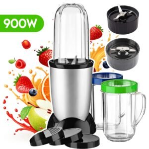 Liquidificador Mixer Blender 900W Portátil Extrator de Suco Com Copos 110V 220V