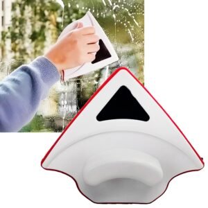 Limpador Magnético de Vidros Janelas Aquários Com Super Imã Dupla Face + Corda e Refil