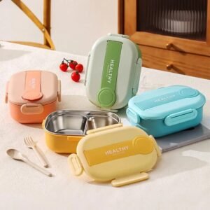 Marmita Térmica Inox Grande Capacidade 900ml Pote Divisória Hermético