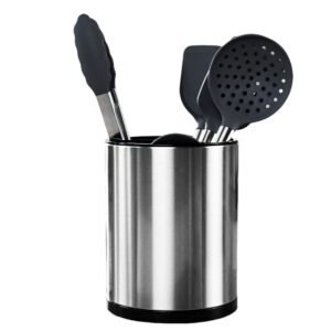 Porta Talheres Giratório 360 Graus Organizador Inox Facas Garfos Colheres Escorredor Cozinha