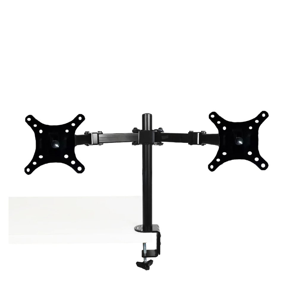 br-11134207-7r98o-m8drb1uk90cx16 Suporte Dois Monitores Suspensos Com Braço Extensor Garra PREMIUM 10" até 32" Polegadas
