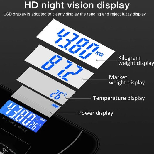 sg-11134201-7rd3l-lvuv3kerbbjq02 Balança Corporal Bioimpedância Profissional Display LCD Com Aplicativo Bluetooth até 180Kg PREMIUM - Imagem 6